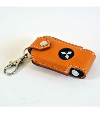 栃木レザースマートキーケース　タン/ホワイトステッチ［後期2型］