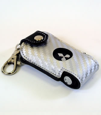 栃木レザースマートキーケース　シルバーカーボンTYPE-2［後期2型］