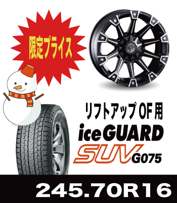 4インチUP車向け モンスター＆iceGUARD 245/70R16セット