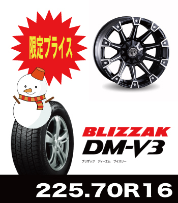 数量限定特価!モンスター&DM-V3 225/70R16セット 数量限定特価!モンスター&DM-V3 225/70R16セット