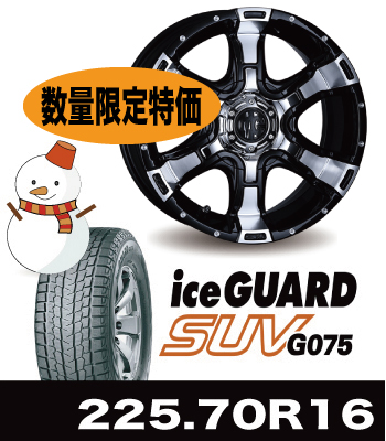 数量限定特価!ヴァンパイア&iceGUARD/G075 225/70R16セット 数量限定特価!ヴァンパイア&iceGUARD/G075 225/70R16セット