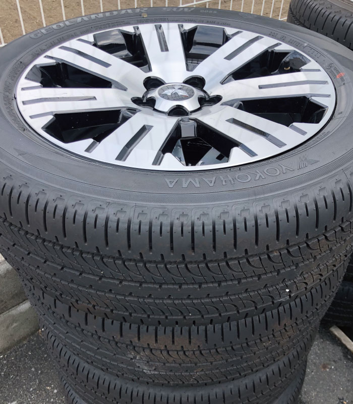 中古新車外し純正18インチタイヤ＆アルミセット117c